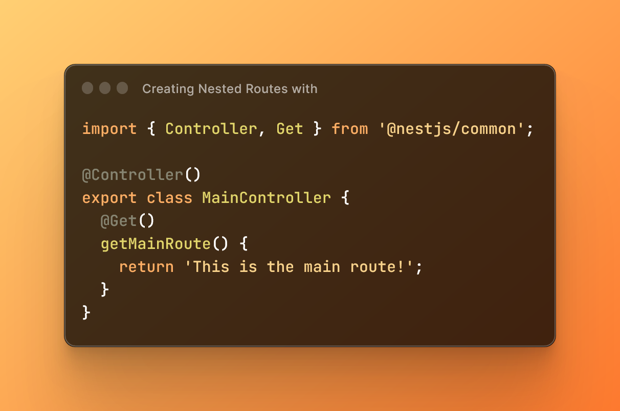 Creating Nested Routes with Parameters