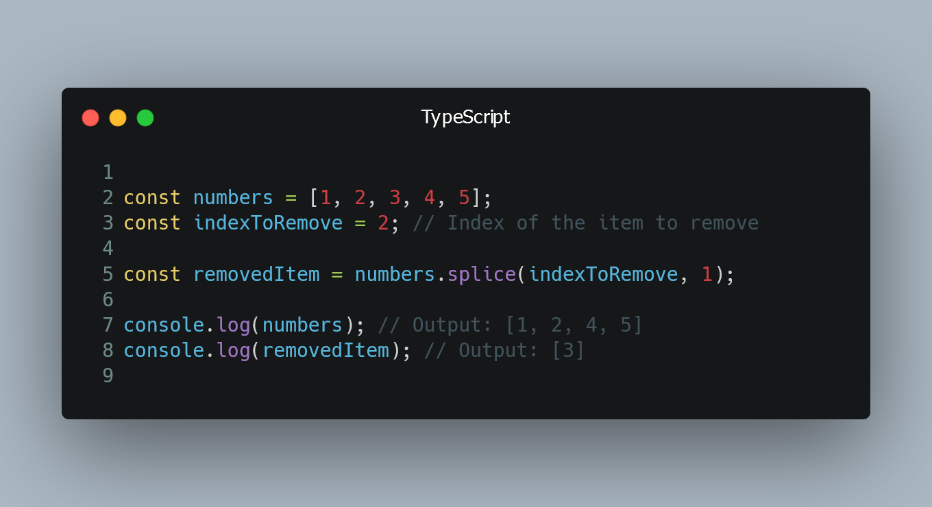 Removing an Array Item