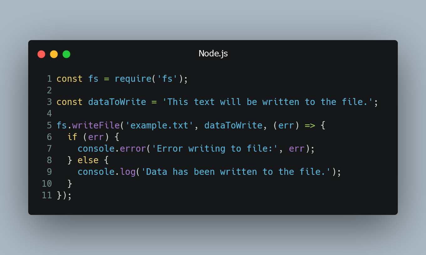Writing to Files in Node.js