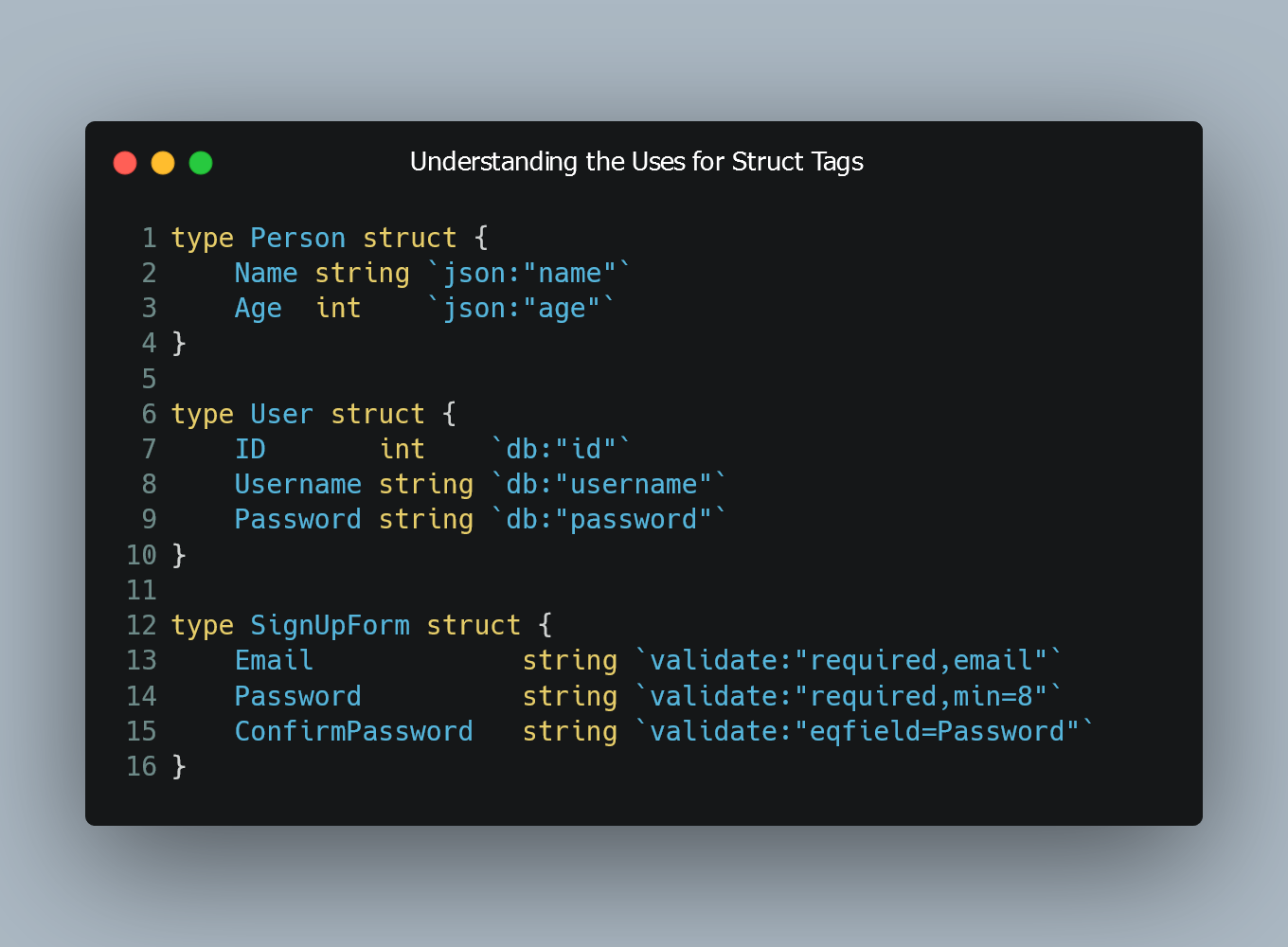 Understanding the Uses for Struct Tags