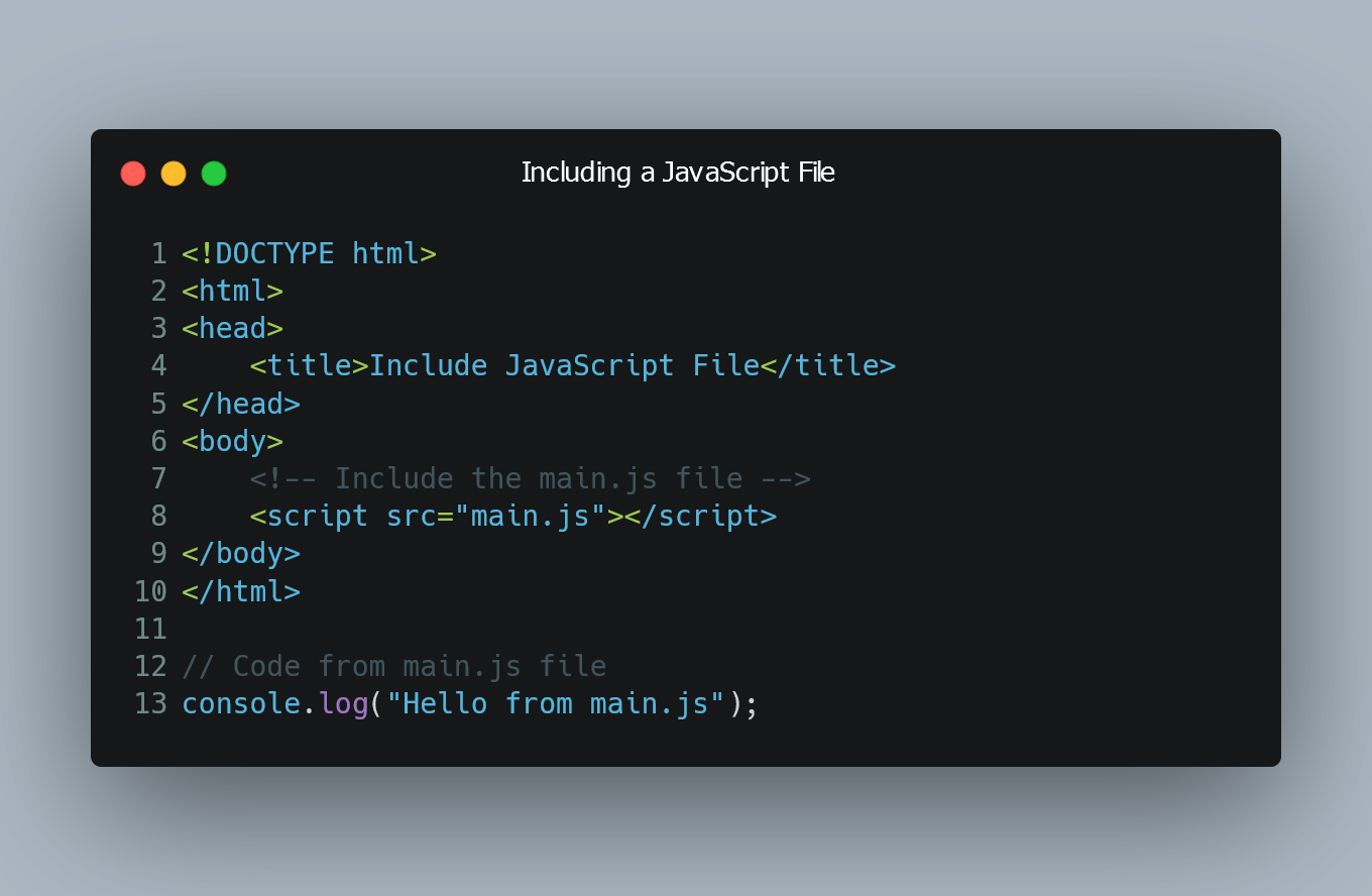 Including a JavaScript File in Another JavaScript File