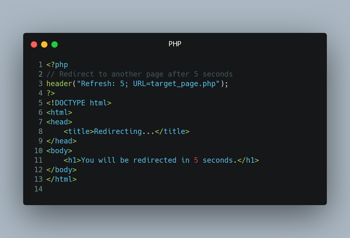 Making a Redirect in PHP