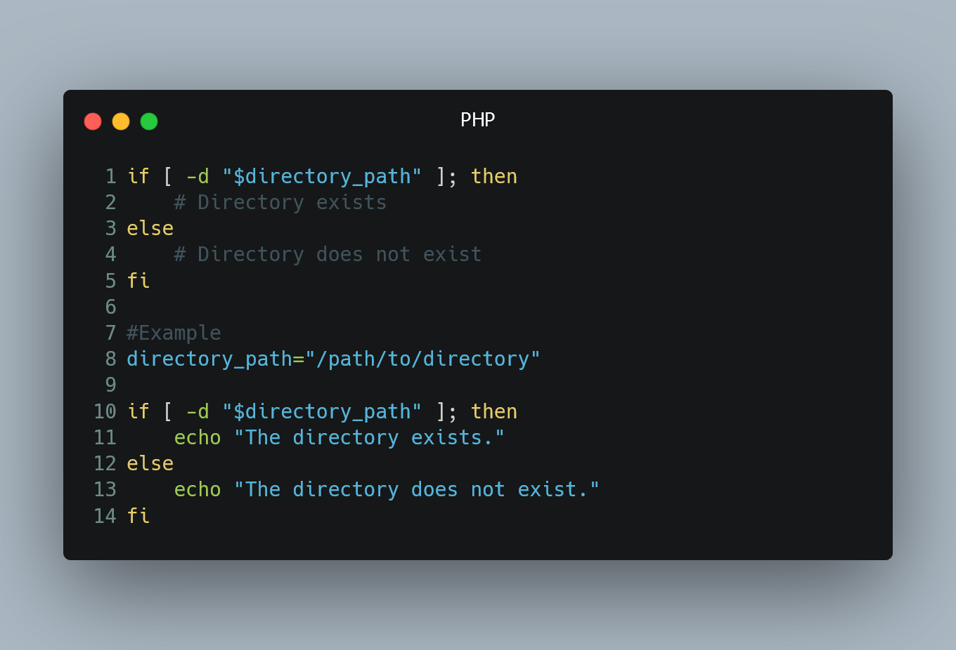 Checking if a Directory Exists in a Bash Shell Script
