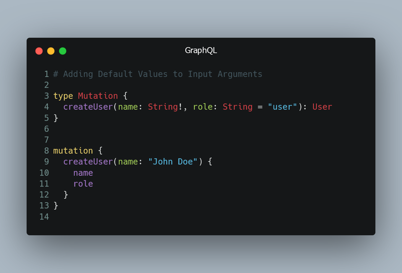 Adding Default Values to Input Arguments