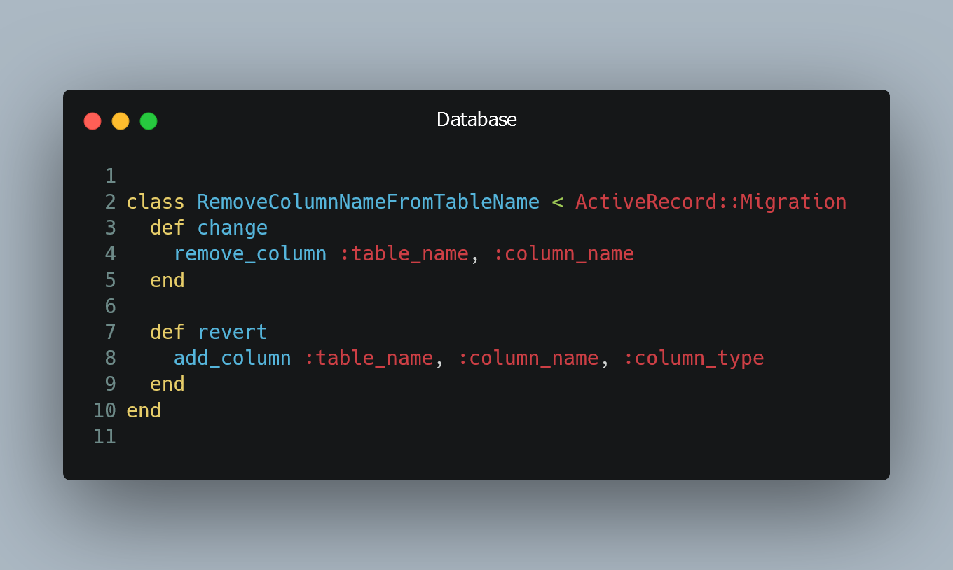 How to Drop Columns Using Rails Migration