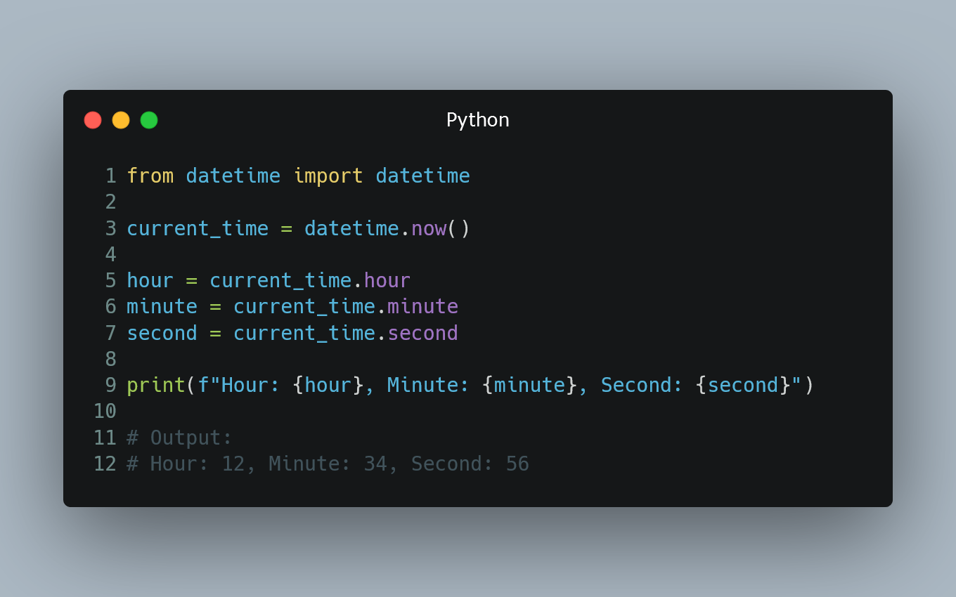 Python Get Current Date