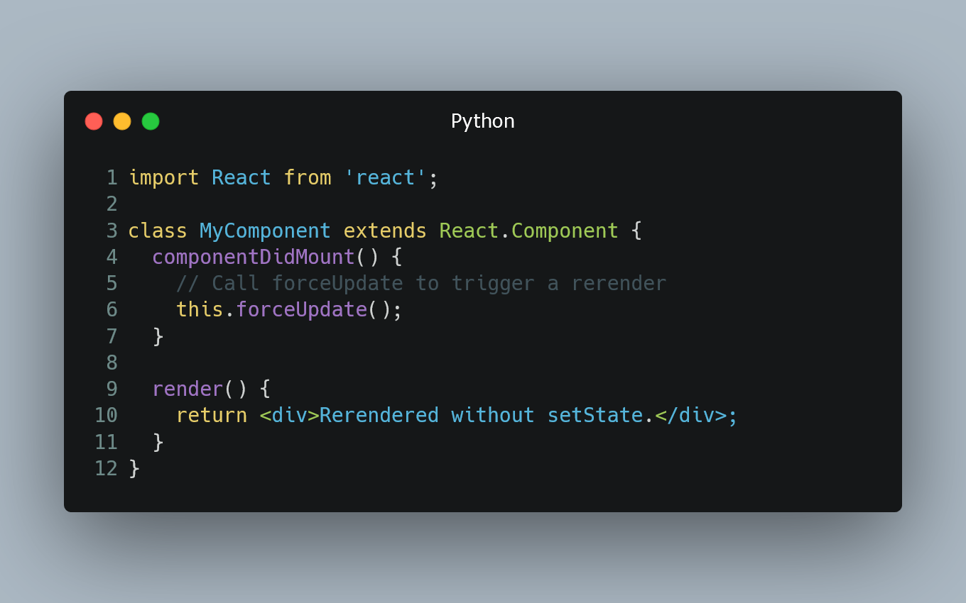 Forcing a React Component to Rerender Without Calling setState